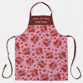 キスをする漫画効果音パターン エプロン (正面)