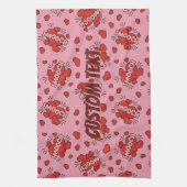 キスをする漫画効果音パターン キッチンタオル (縦)