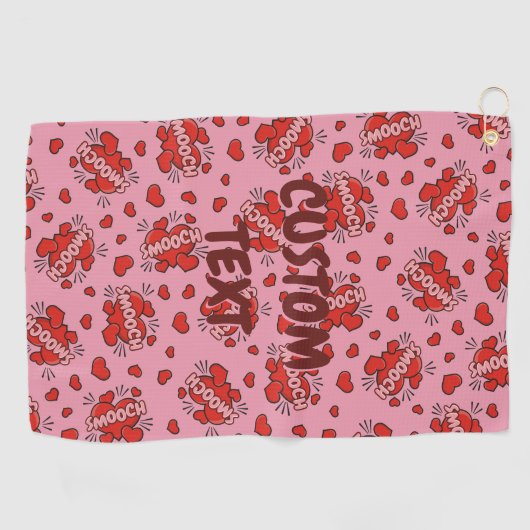 キスをする漫画効果音パターン ゴルフタオル (横)