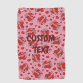 キスをする漫画効果音パターン ゴルフタオル (正面)