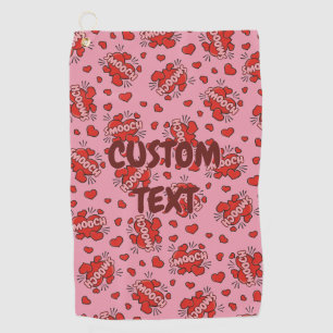 キスをする漫画効果音パターン ゴルフタオル