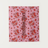 キスをする漫画効果音パターン タペストリー (正面)