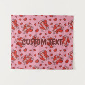 キスをする漫画効果音パターン タペストリー (正面(横))