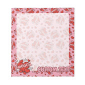 キスをする漫画効果音パターン ノートパッド (正面)