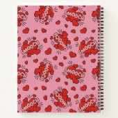 キスをする漫画効果音パターン ノートブック (裏面)