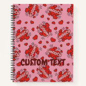 キスをする漫画効果音パターン ノートブック (正面)