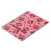 キスをする漫画効果音パターン ノートブック (左側)