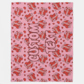 キスをする漫画効果音パターン フリースブランケット (正面)