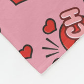 キスをする漫画効果音パターン フリースブランケット (角)