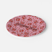 キスをする漫画効果音パターン ペーパープレート (アングル)