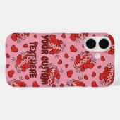 キスをする漫画効果音パターン Case-Mate iPhoneケース (裏面 (横))