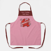 キスをする漫画効果音 エプロン (正面)