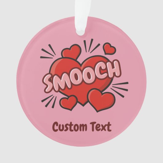 キスをする漫画効果音 オーナメント (正面)