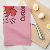 キスをする漫画効果音 キッチンタオル (四つ折り)