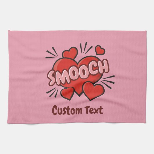 キスをする漫画効果音 キッチンタオル (横)