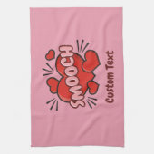 キスをする漫画効果音 キッチンタオル (縦)