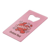 キスをする漫画効果音 クレジットカード栓抜き (正面アングル)