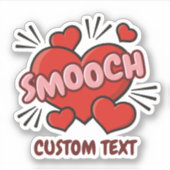キスをする漫画効果音 シール (正面)