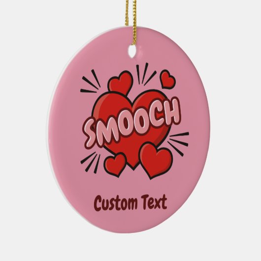 キスをする漫画効果音 セラミックオーナメント (右)