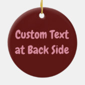 キスをする漫画効果音 セラミックオーナメント (裏面)