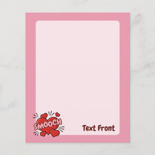 キスをする漫画効果音 チラシ (正面)