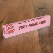 キスをする漫画効果音 デスクネームプレート (側面)