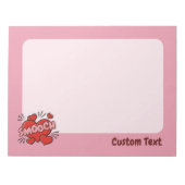 キスをする漫画効果音 ノートパッド (正面)