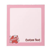 キスをする漫画効果音 ノートパッド (正面)