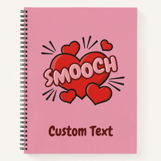 キスをする漫画効果音 ノートブック (正面)