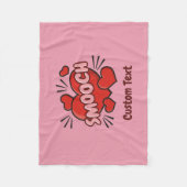 キスをする漫画効果音 フリースブランケット (正面)