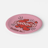 キスをする漫画効果音 ペーパープレート (アングル)