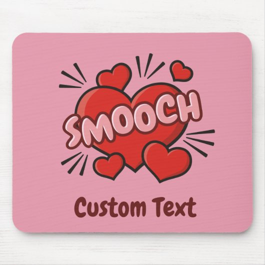 キスをする漫画効果音 マウスパッド (正面)