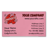 キスをする漫画効果音 マグネット名刺 (正面)