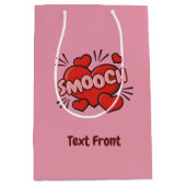 キスをする漫画効果音 ミディアムペーパーバッグ (正面)