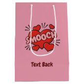 キスをする漫画効果音 ミディアムペーパーバッグ (裏面)