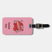 キスをする漫画効果音 ラゲッジタグ (正面横)