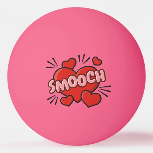 キスをする漫画効果音 卓球ボール (正面)