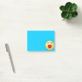 キスをする顔on Blue Post It Note ポストイット (オフィス)