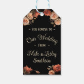 キスをする骨格エレガントヴィンテージ結婚ゴシック ギフトタグ (裏面)