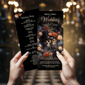 キスをする骨格ヴィンテージフローラ結婚式 プログラム