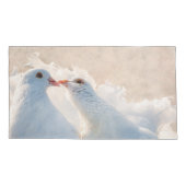 キスをする鳩のカスタマイズ 枕カバー (裏面-左)