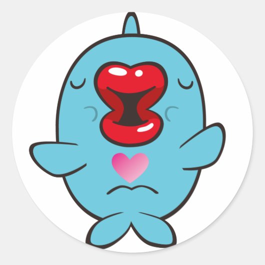 キスをする ラウンドシール (正面)