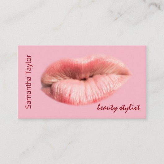 キスをするlips美しいスタイリストのカスタマイズ 名刺 (正面)