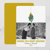 キスを交わすクリスマスツリーのカード 誕生日/記念日カード シーズンカード (正面/裏面)