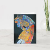 キスを使用するクリムトのアートワークのグリーティングカード カード (正面)