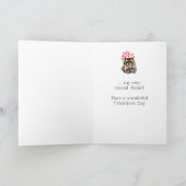 キスを吹いている友人のアライグマのためのバレンタインのハート シーズンカード (内部)