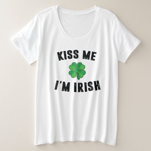 キスアイリッシュ プラスサイズTシャツ (デザイン正面)