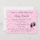 キスウィッシュピンクベビーシャワーで始まる 招待状 (裏面)