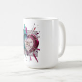 キスオフの封印Tシャツ | 破られた誓い コーヒーマグカップ (正面右)