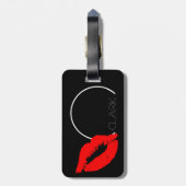 キスカスタムリップブラックレッドリップスティッククラークモノグラム ラゲッジタグ (裏面縦)